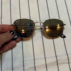 Ray-Ban Hexagonal Gold Sunglasses